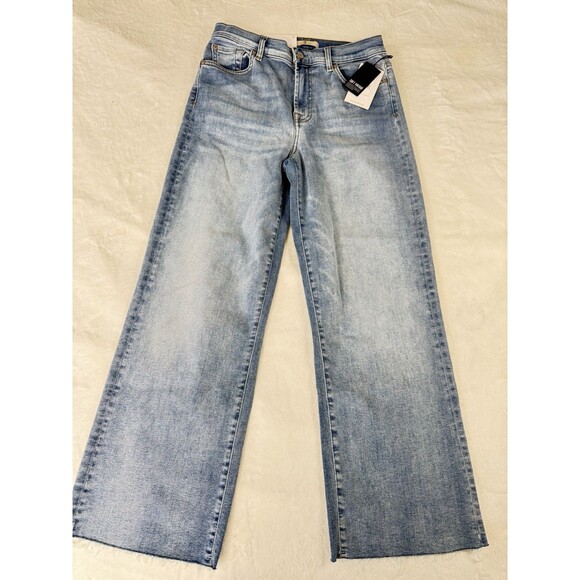 7 FOR ALL MANKIND ALEXA CROPPED TROUSER HIGH WAIST JEANS IN POLAR SKY Size27 - Picture 4 of 16